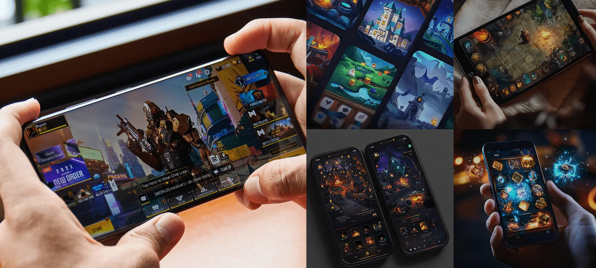 任天堂Switchやスマホのゲーム画面